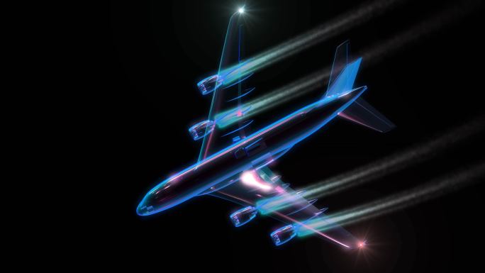 4k高清水晶光影A380客机-1