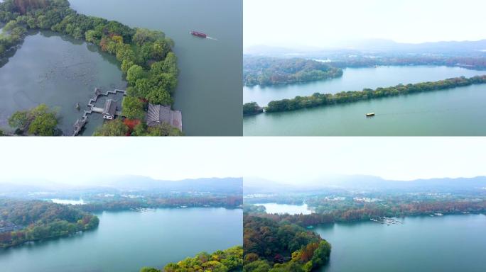 杭州西湖湖心岛2航拍4K