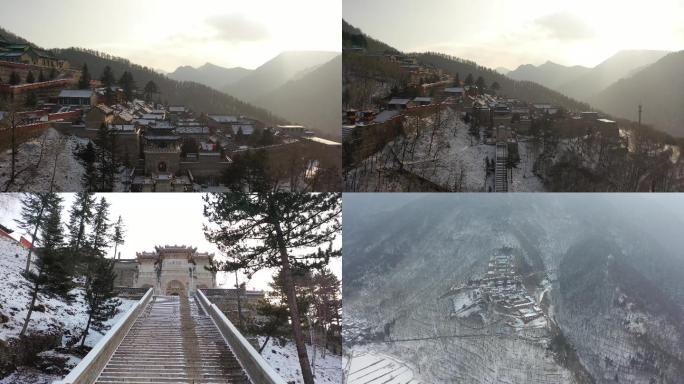 五台山南山寺雪景