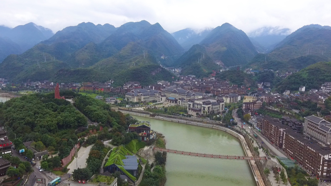 茅台镇航拍赤水河国酒茅台产地四渡赤水仁怀