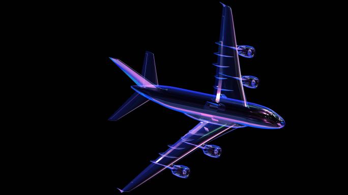 4k高清水晶光影A380客机-2