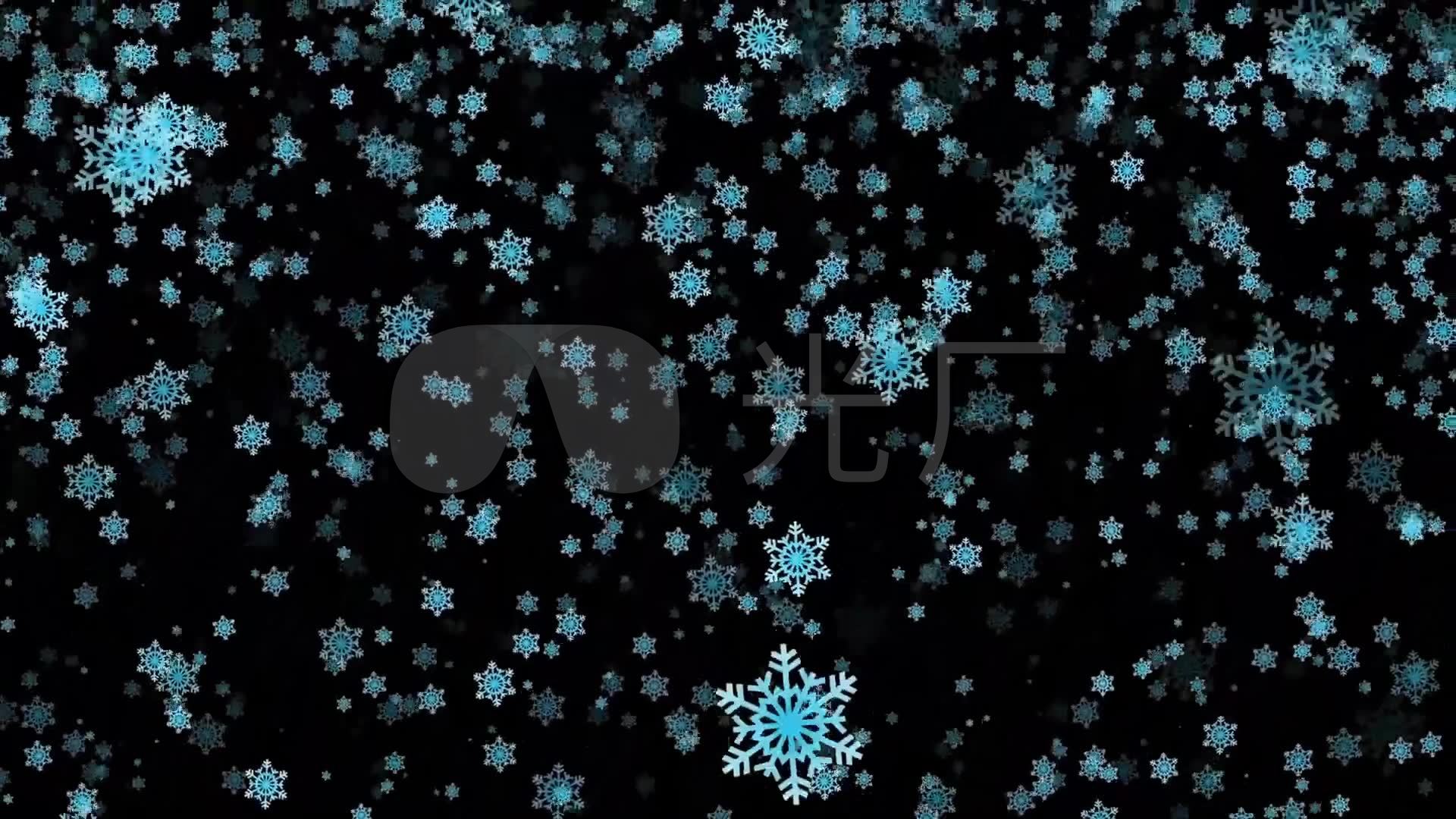 下雪雪花飘落白雪纷飞