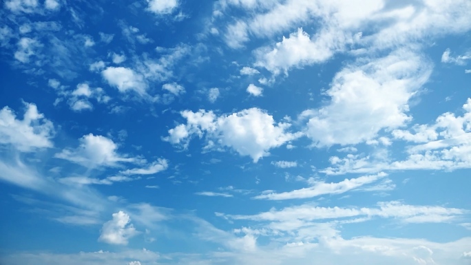【HD天空】超缓慢薄云层唯美蓝天白云治愈
