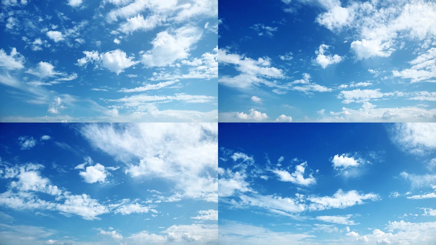 【HD天空】超缓慢薄云层唯美蓝天白云治愈