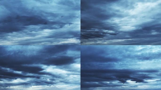 【HD天空】千层云海乌云翻滚阴云密布变化