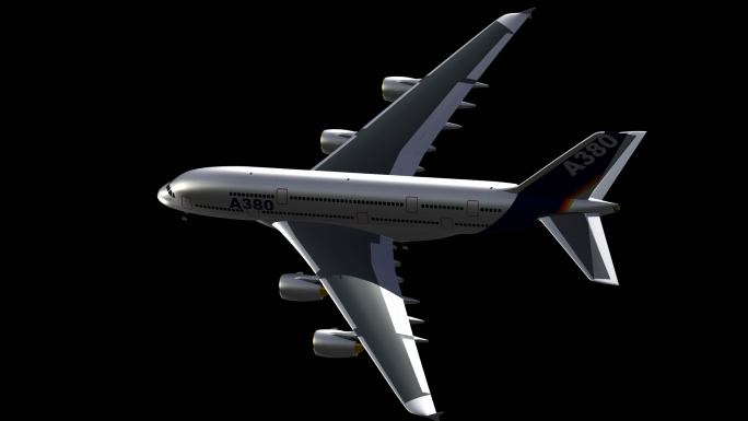 5款4k高清A380客机夜色航行