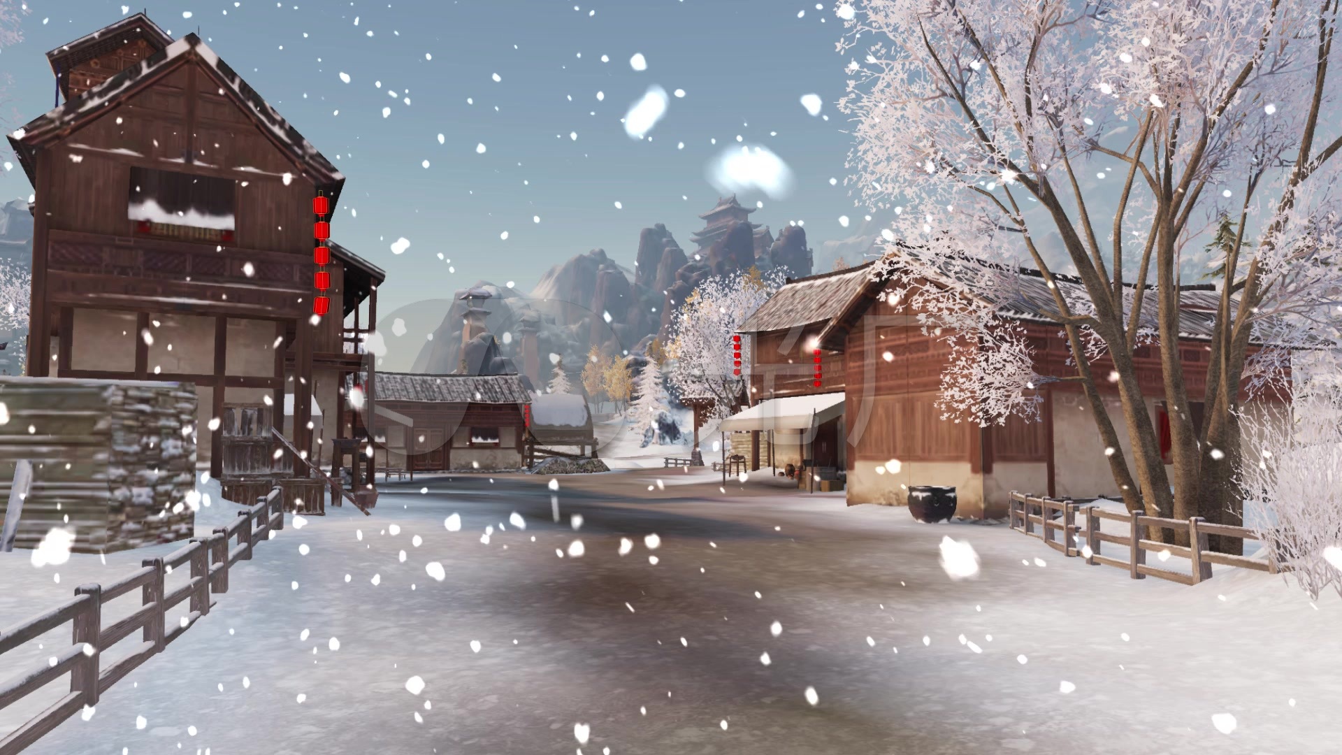 古代街道(雪景)