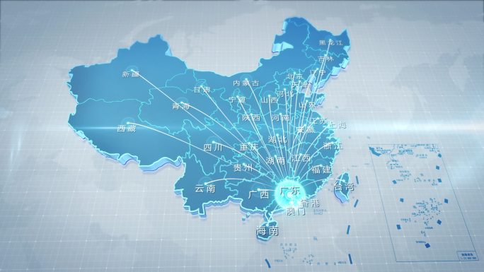 简洁干净E3D中国地图AE模05
