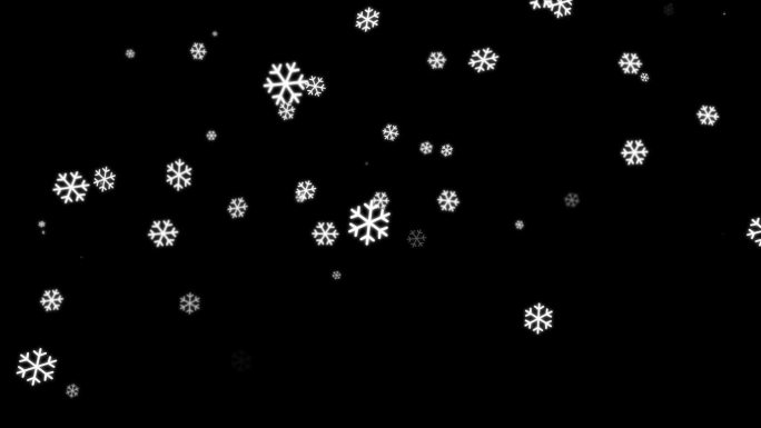 雪花飘落冷空气图标元素寒冷冬天动画