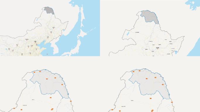 大兴安岭地区区域平面地图