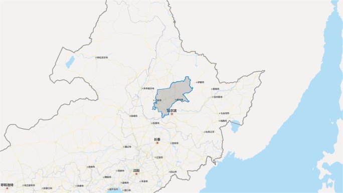 绥化市区域平面地图