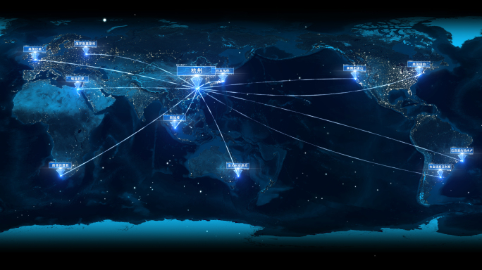 【原创】4K杭州科技地图辐射全国全世界