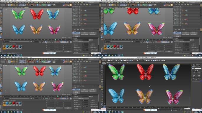 C4D+3dsmax+fbx模型--蝴蝶