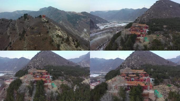 航拍山西芦芽山雷鸣寺_2160p