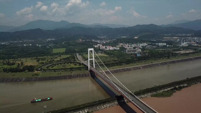 宜昌西陵长江大桥4k航拍