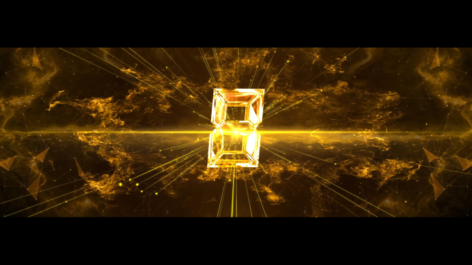 金色玻璃质感倒计时十秒视频素材