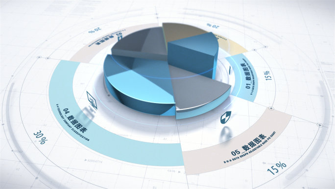 饼状图(一套3D应用类信息图表)