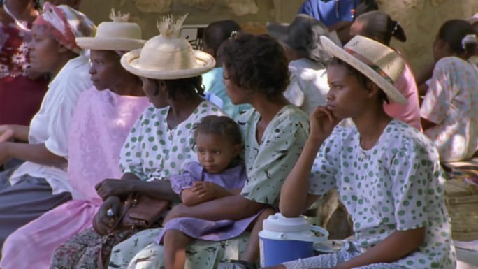 90年代非洲海地商铺商贩
