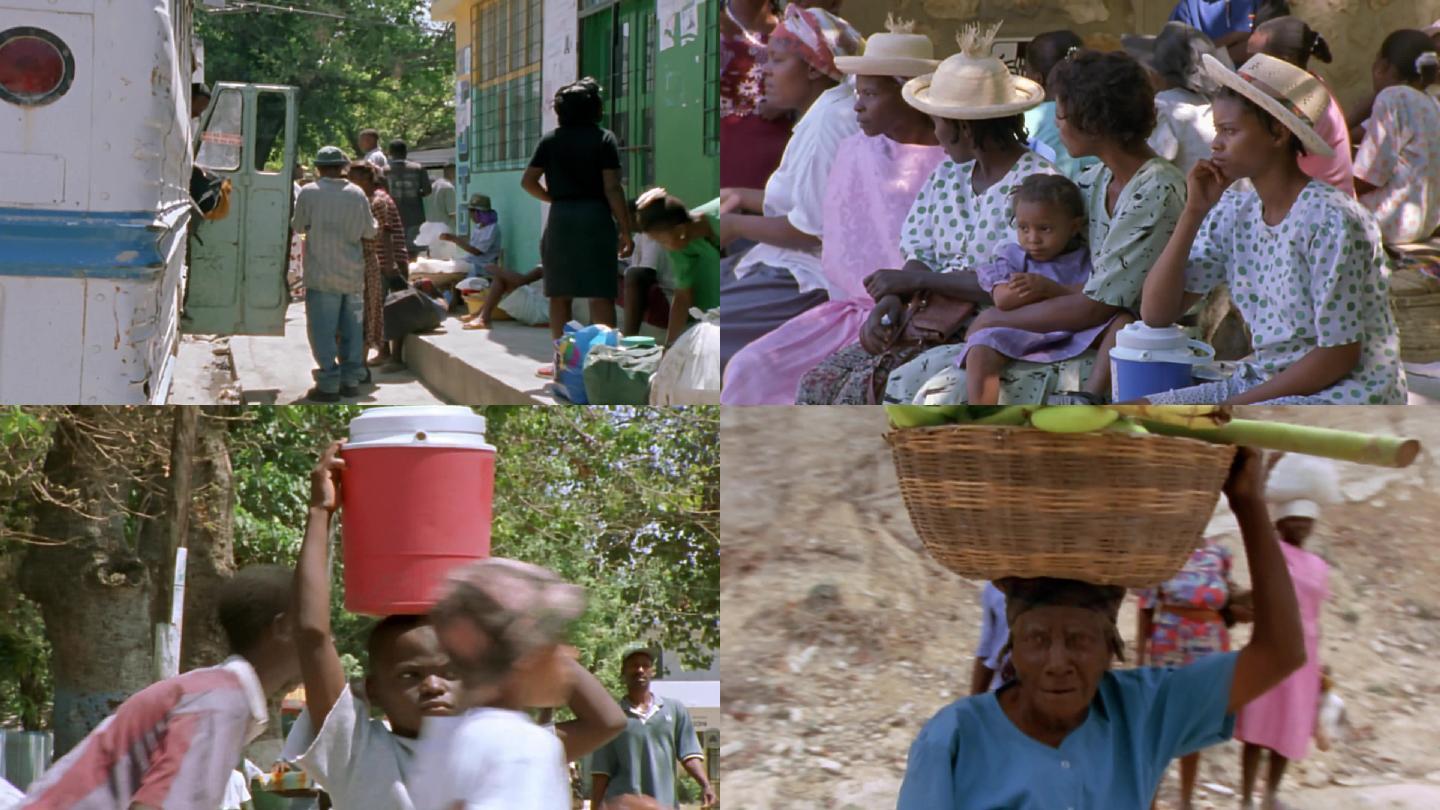 90年代非洲海地商铺商贩