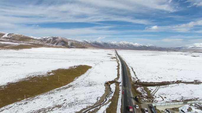 航拍西藏川藏线自驾游雪景vlog