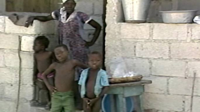 80年代非洲海地太子港城市街道