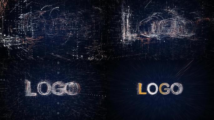 科技线条logo呈现出现模板