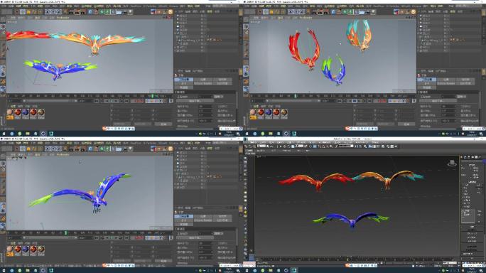 C4D+3dsmax+fbx模型-火烈鸟