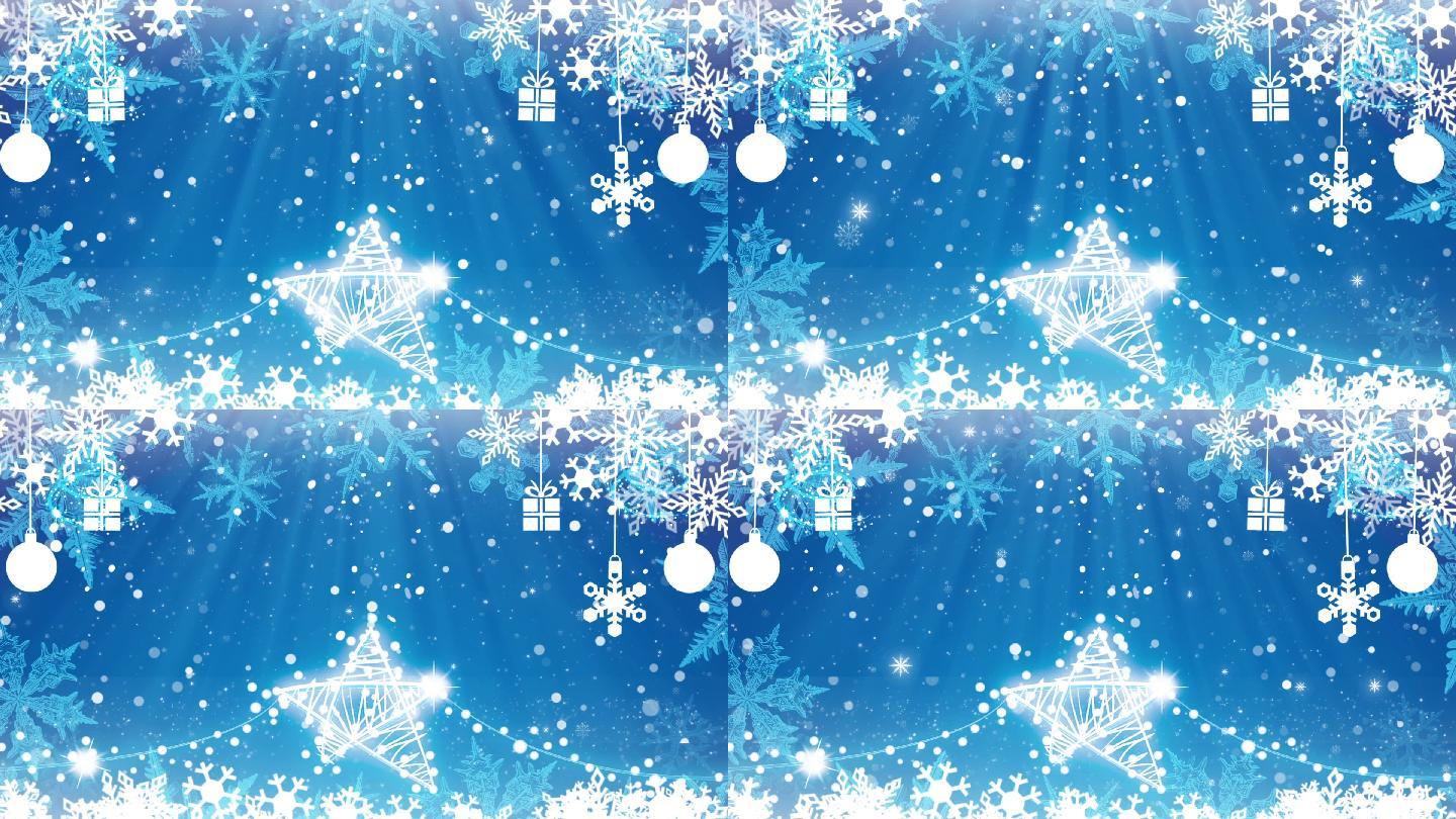 圣诞节背景蓝色01