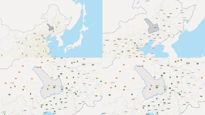 通辽市区域平面地图