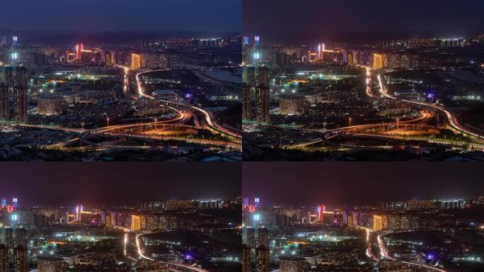 8k东岗立交桥日转夜延时