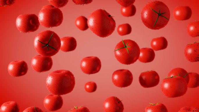 4k高清水果西红柿动态背景动画