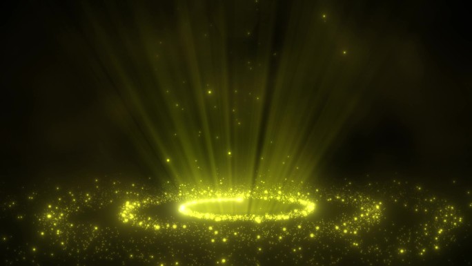 金色螺旋粒子射灯光芒