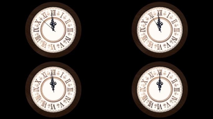 欧式古典时钟倒计时十秒视频