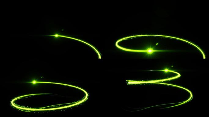 绿色螺旋粒子光线上升华丽