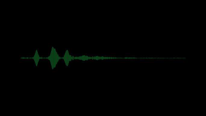 绿色声音音频波形带通道4k