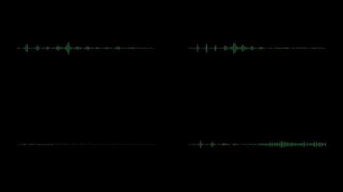 绿色声音音频波形带通道4k