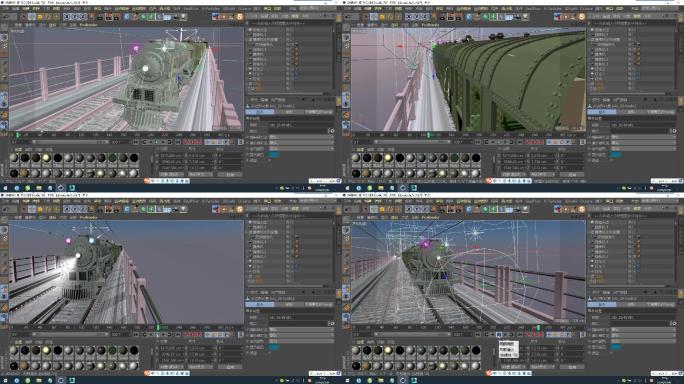 C4D+3dsmax+fbx--火车远行
