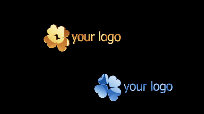 角标logo旋转金色标志（两种颜色）