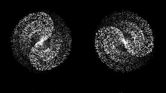 白色太极粒子出现消失