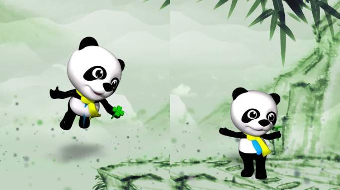 儿童卡通小熊猫4K