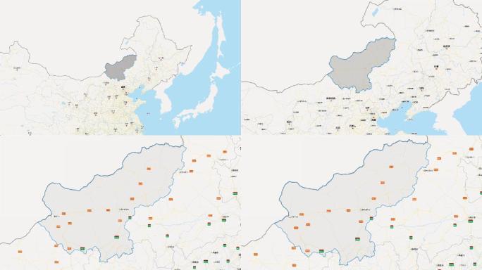 锡林郭勒盟区域平面地图