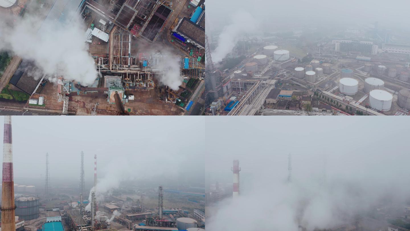 4K化工厂尾气排放环境污染工业