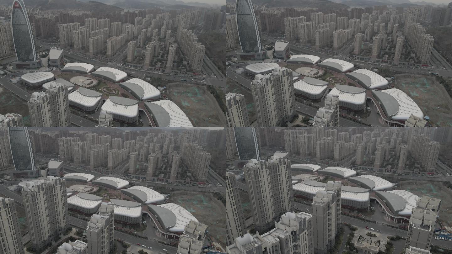 4K航拍济南中国重汽科技大厦