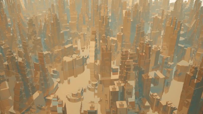 4k-智慧城市city科技感背景