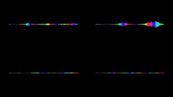 彩色音频波形