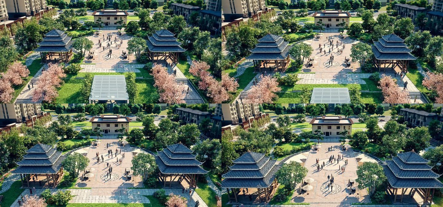 新中式广场园林景观