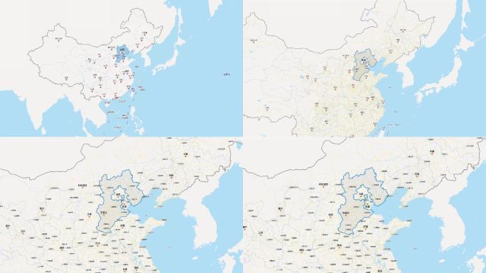 河北省区域平面地图