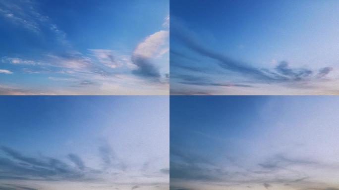 【HD天空】朝霞清晨明朗云空稀薄云层唯美