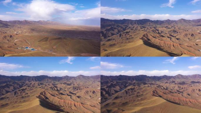 戈壁大西北青藏高原甘肃武威兰州远山高山