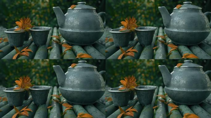 诗意茶壶背景视频